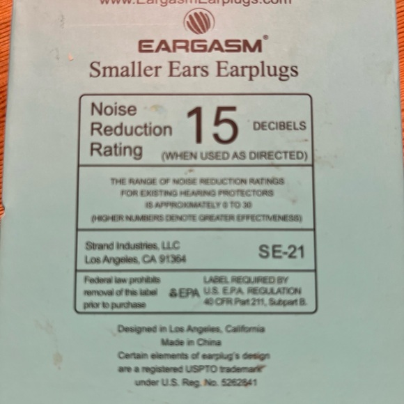 NOISE CANCELLING EARPLUGS WILL HELP STOP RINGING EARS, SAVE YOUR HEARING - Picture 2 of 3